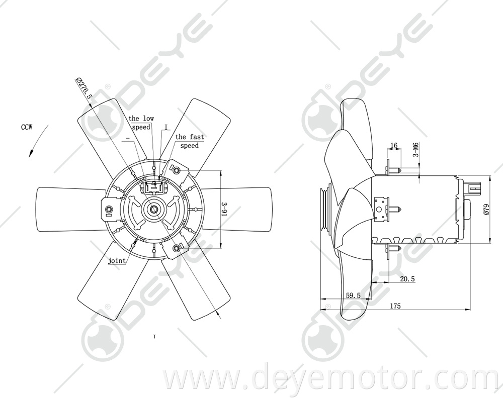 811959455R electric radiator cooling fans for VW 80